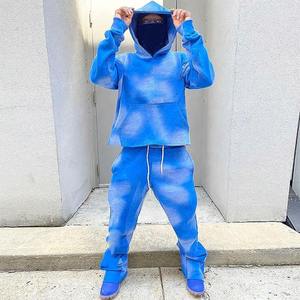 Survêtement Jogger Évasé Empilé de Qualité Supérieure 2026, Personnalisé, Très Vendu, Imprimé, Délavé à l'Acide, Ample et Surdimensionné pour Hommes - Product Image 2
