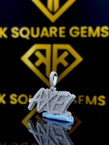 Pendentif Hip Hop numéro personnalisé, personnaliser votre lettre, pendentif numéro Hip Hop pour hommes, pendentif Moissanite, bijoux Ice Out Hip Hop - Product Image 2