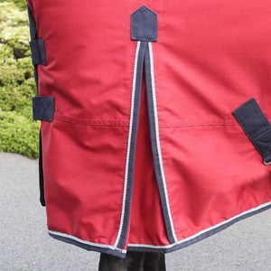 Tapis de cheval rouge léger de 100g avec participation au cou standard pour les sports équestres - Product Image 4