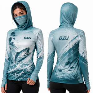 Camisa de Pesca con Capucha de Manga Larga Personalizada, Ligera, Transpirable y de Alto Rendimiento para Hombre y Mujer, Camisa Rosa con Estampado de Camuflaje - Product Image 4