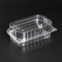 Boîte de conditionnement alimentaire en plastique transparente jetable en PET, boîte de conditionnement en plastique pour biscuits, salades, fruits