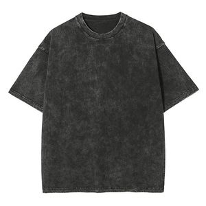 Camiseta de Manga Corta para Hombre, Cuello Redondo, Algodón Lavado, Estilo Casual, Tejido Jersey, 100% Algodón, Corte Regular - Product Image 2