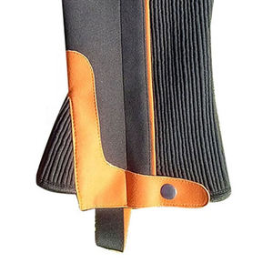 Nylon Half <b>Chaps</b> With Orange Trim For Horse <b>Riding</b> Protection And Comfort Premium Leather Half <b>Chaps</b> Designed for Horse Rider - Product Image 6