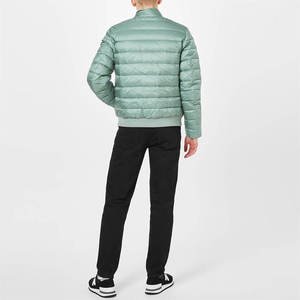 Veste matelassée matelassée à bulles hommes veste zippée personnalisable Style classique manteau d'hiver col de fourrure en bulle de polyester - Product Image 6