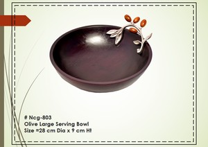 New Spot Wholesale <b>Olive</b> Large Serving <b>Bowl</b> with Round Shaped <b>Wooden</b> Made Serving Large <b>Bowl</b> for Sale by Exporters - Product Image 2