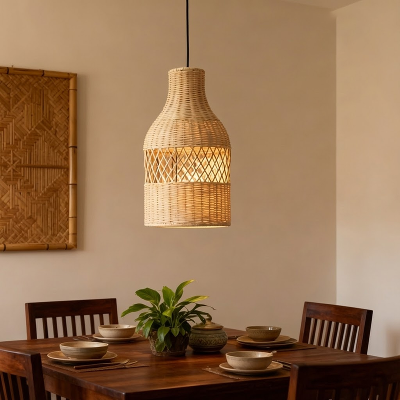Rattan Bamboo Pendant Light Chandelier Indoor