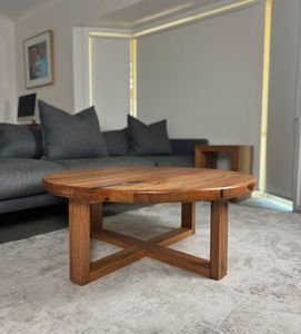 Juego de Mesa de Centro de Madera Antigua con Estilo Rústico y Diseño Inspirado en Muebles de Época - Product Image 6