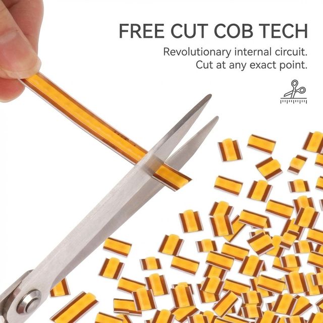 Free Cut COB LED Strip 400LEDs/m 12V/24V 8mm PCB 3000-6000K CRI80 Bare Tape