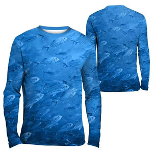 เสื้อตกปลาผู้ชายแบบสวมหัว แห้งเร็ว ระบายอากาศดี UPF 50+ ไซส์ใหญ่ คุณภาพสูง บริการ OEM รับทำโลโก้ตามสั่ง 100% - Product Image 1