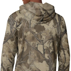 เสื้อฮู้ดดี้ล่าสัตว์ผู้ชายคุณภาพสูง ระบายอากาศได้ดี ลายพรางป่า ลายต้นไม้จริง พิมพ์ลาย 100% โพลีเอสเตอร์ สำหรับฤดูหนาว สั่งทำได้ - Product Image 6