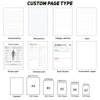 Carnet personnalisé A5 en cuir PU, couverture rigide, esthétique, fournitures scolaires et de bureau, planificateur hebdomadaire minimaliste