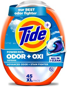Cápsulas de detergente para ropa Tide PODS, quitamanchas 3 en 1, combatidor de olores, protector de color, 102 unidades, compatible con HE, aroma Spring Meadow - Product Image 5