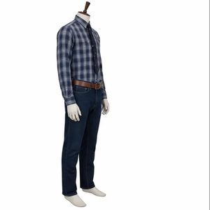 Ceinture en cuir véritable avec boucle vintage, matériau pleine fleur, durable, style classique, ceinture décontractée pour homme, accessoire de mode - Product Image 2