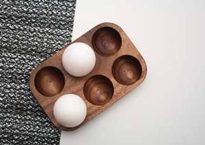 ถาดไข่แบบชนบทที่ใส่ไข่ทำจากไม้ใช้ในตู้เย็นห้องครัวหรือวางบนเคาน์เตอร์สำหรับจัดแสดงหรือจัดเก็บเพื่อทำความสะอาดง่าย - Product Image 2