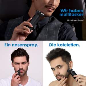 Afeitadora Eléctrica Recargable para Hombre, Impermeable IPX7, Uso en Seco/Húmedo, Pantalla LED, Cuchilla Doble, Carga Rápida, para Uso Corporal - Product Image 2