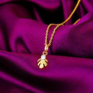 Heer by giva จี้เพชรรูปใบไม้แฟนซีสร้อยคอเพชรที่สง่างาม - Product Image 6