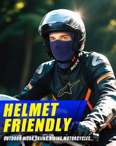 Pasamontañas Deportivo Transpirable, Cubre Rostro Completo, para Ciclismo, de Poliéster, en Oferta, Tamaño Personalizado con Impresión - Product Image 3