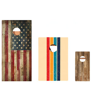 Jeu de Cornhole en bois de qualité supérieure pour l'extérieur, avec design et impression personnalisés, jeux de cible en bois - Product Image 2