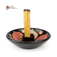 2023 pemegang PALO SANTO buatan tangan oleh pengrajin Peruvian 100% tanah liat dupa Peruvian & tempat dupa dari komunitas bensin bakat
