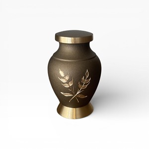 Soft Dove Gray Cremation Urn with Flying Birds Motif Minimal Satin Finish and Gentle <b>Memorial</b> Design - Product Image 5