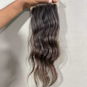 Extensiones de cabello Remy indio 8 pulgadas Cierre de onda del cuerpo Sin enredos Ondas naturales italianas Yaki Estilos rectos rizados teñidos - Product Image 1