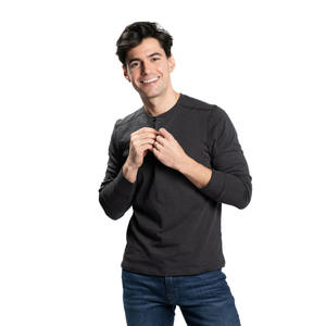 Camisetas Henley para hombre, nueva llegada, calidad superior, secado rápido, etiqueta personalizada hecha de poliéster/algodón, venta al por mayor - Product Image 2