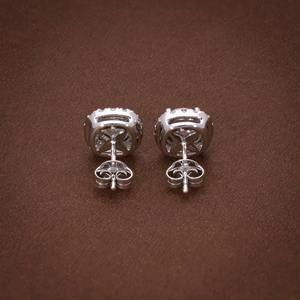 Meilleures ventes, boucles d'oreilles en diamant rond VVS cultivé en laboratoire certifié IGI, avec halo en or 14 carats, boucles d'oreilles pour femmes, bijoux au meilleur prix - Product Image 4