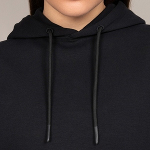 Sudadera Corta Deportiva de Algodón de Alta Calidad al por Mayor, Diseño Nuevo Personalizado, Sudadera Corta Holgada para Mujer - Product Image 2