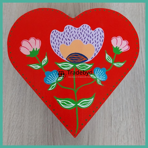 Tradebyd Decorative <b>Wooden</b> <b>Box</b> Hand Painted Folk Art Design Unique Jewelry Keepsake <b>Chest</b> for Vintage Homes - Product Image 6