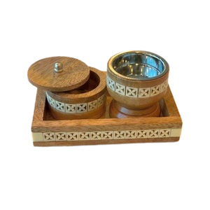 Ensemble de brûleurs d'encens arabes modernes brûleur à bois Bakhoor de vente chaude pour la décoration intérieure pendant la saison du Ramadan - Product Image 1