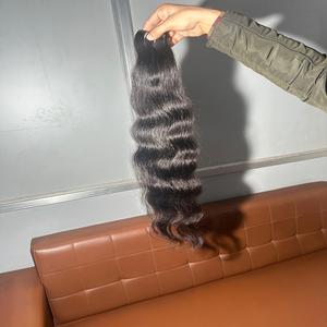 Vendeur de paquets de vague de corps cambodgienne vierge crue de qualité 10A en gros Faisceau d'extensions de cheveux humains alignés avec des cuticules noires brésiliennes - Product Image 1