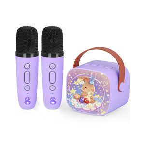 Tùy Chỉnh Quà Tặng Kỳ Nghỉ Không Dây Karaoke <span class=keywords><strong>Microphone</strong></span> Loa Cho Nhà Hát Mini Máy Karaoke Với 2 Bluetooth <span class=keywords><strong>Microphone</strong></span> - Product Image 3