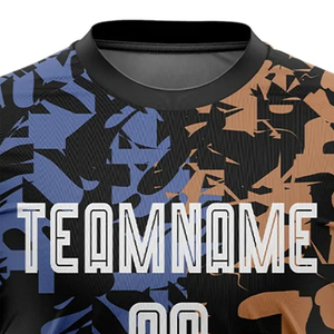 Maillots de football unisexes à manches courtes, vêtements de sport personnalisés, col en V, haute qualité, 100% polyester, ensembles de maillots de football, nom d'équipe personnalisé - Product Image 4