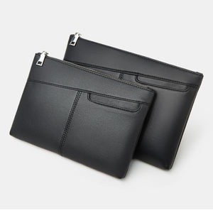 पुरुषों की लक्जरी चमड़े के बड़े हैंडबैग बैग के साथ कलाई के पट्टा हैंडहेल्ड होल्स्टर - Product Image 1