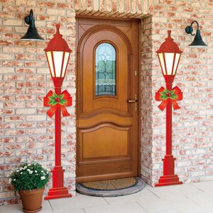 2 Pcs 6' de hauteur Décorations murales en carton en forme de <span class=keywords><strong>lampadaire</strong></span> de Noël, accessoires photo pour le carnaval de la Nouvelle-Orléans - Product Image 4