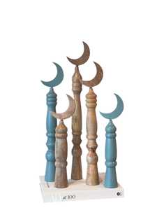 ของตกแต่งรูปพระจันทร์เสี้ยวแบบแขวนสำหรับฤดูใบไม้ผลิ ดีไซน์อุตสาหกรรมเคลื่อนย้ายได้ ประดับด้วยมุกแท้ฝังมืออย่างประณีต ระยิบระยับ เหมาะสำหรับเทศกาลรอมฎอนและอีด - Product Image 5