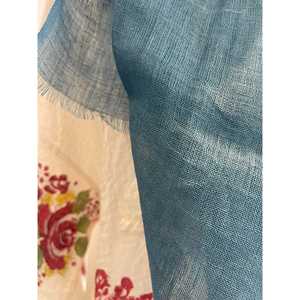 Pañuelo de Lino Color Verde Azulado, Velo de Protección Solar - Product Image 2