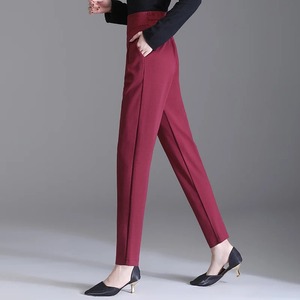 Pantalones ligeros transpirables Pantalones de pierna ancha de mezclilla de cintura alta para mujer Pantalones frescos de seda de hielo informales drapeados de cintura alta de verano - Product Image 3