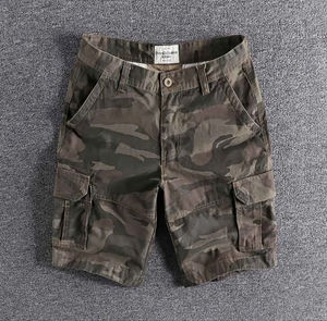 Shorts cargo pour hommes en polyester/coton en gros, écologiques, élégants, logo personnalisé, durables, design multi-poches, non tissés - Product Image 2