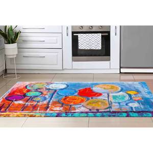 Tapis abstrait coloré : Tapis de décoration intérieure antidérapant, tapis fin non tissé - Product Image 4