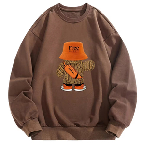 Sweatshirts à imprimé dessin animé de haute qualité pour hommes Service OEM Sweat-shirt respirant et surdimensionné pour vêtements d'hiver - Product Image 1