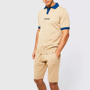 ชุดลำลอง2ชิ้นสำหรับผู้ชายเสื้อยืดออกกำลังกายและกางเกงขาสั้นระบายอากาศออกแบบใหม่พร้อมโลโก้ขนาดพิเศษ XL - Product Image 6