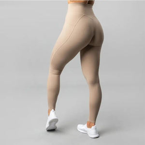 Mallas de gimnasio para mujer con bolsillo lateral para teléfono, pantalones de Yoga para Fitness más suaves de cintura alta, mallas que absorben el sudor - Product Image 5