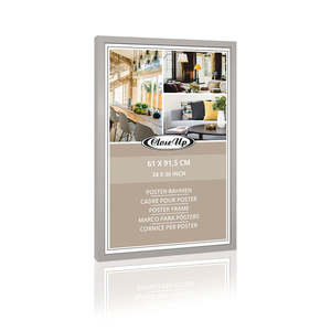 American Classical Style Silver Wood-Effect MDF Photo <b>Frame</b> 61 X 91.5 cm Engraved Mirror for DIY Projects - Product Image 1