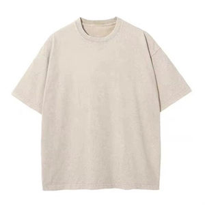 Fabrication OEM de haute qualité 340GSM T-shirt en coton pour hommes lavé à l'acide sur une taille multicolore pour hommes - Product Image 3