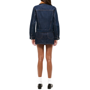 Nouvelle arrivée veste de camionneur en jean pour femmes manteaux et vestes pour femmes tendance classique nouvelle coupe col contrasté boutonné - Product Image 6