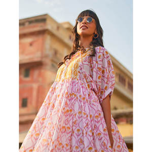 Vestido Maxi con Estampado Digital Baradari y Cintura Imperio - Product Image 2