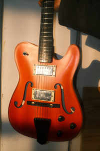 For Violinstyle Customizable Electric Guitar for Type Carved Maple Spruce Top Jazz Hollow <strong>Body</strong> Archtop Ebony - Product Image 5