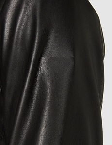 Veste en cuir élégante pour homme avec panneaux matelassés, imperméable, coupe confortable pour la saison hivernale, veste pour homme - Product Image 6