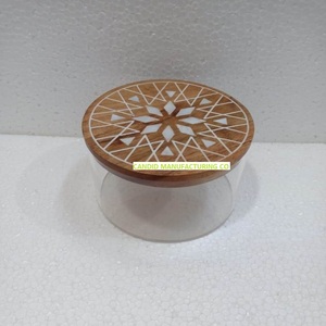 Bandeja de madera con diseño de estrella para servir, plato de nácar con patrón árabe para uso en restaurantes de chocolate - Product Image 2